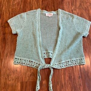 Women’s Studio 1 Vintage Mesh Knit Tie Cardigan Cover up, Small